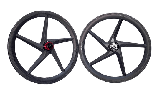 Suncord 5 Spoke 16" 7 Speed Carbon Wheelset Ceramic bearings for Brompton