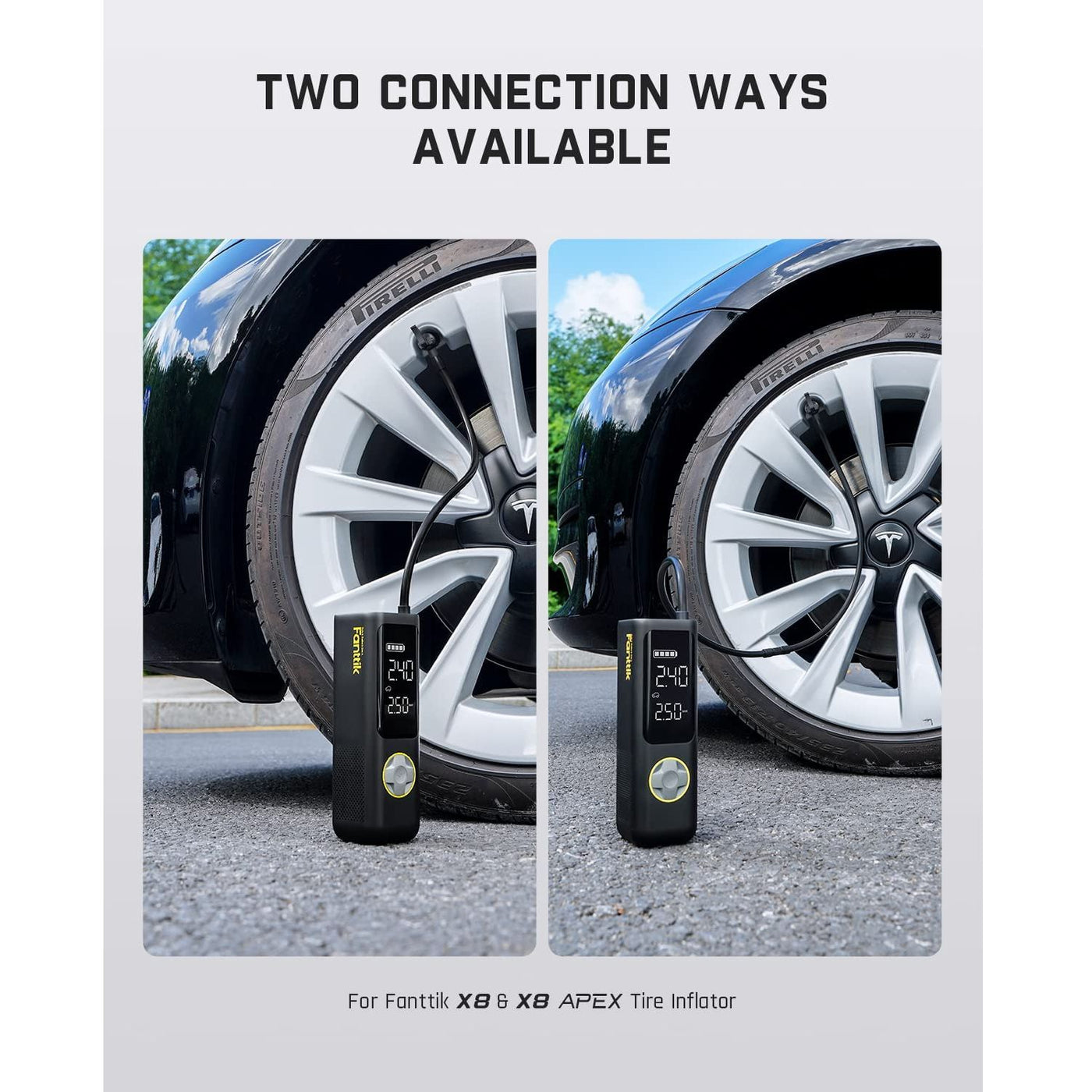 Fanttik Air Pump Extention Hose Adapter For Schrader / Presta Valve