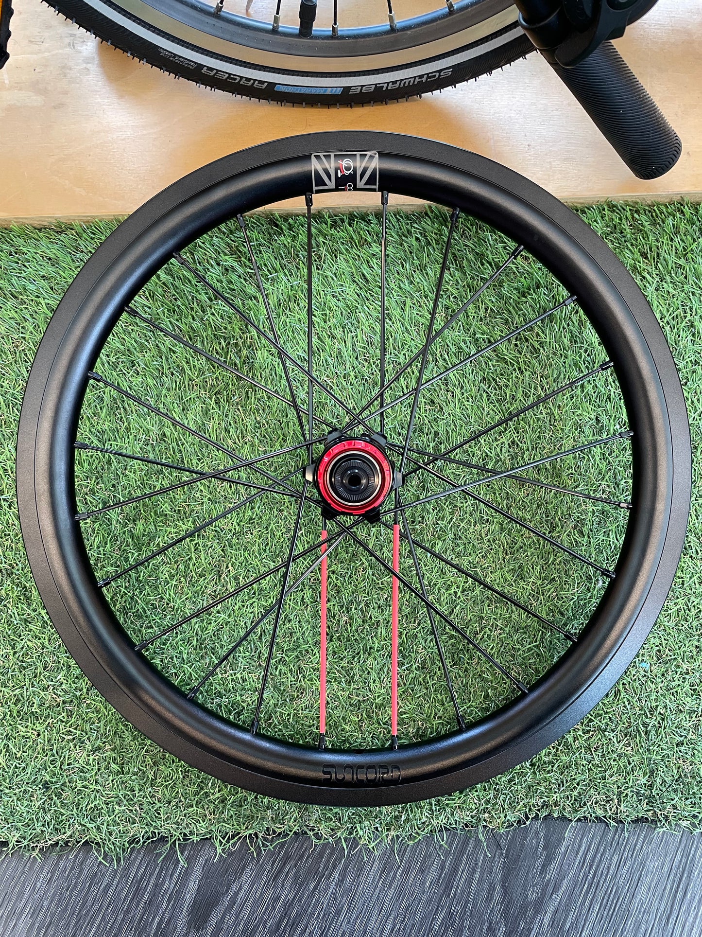 Suncord 16” Aluminium 7 Speed Wheelset Ceramic bearings with magnetic pawl assist for Brompton