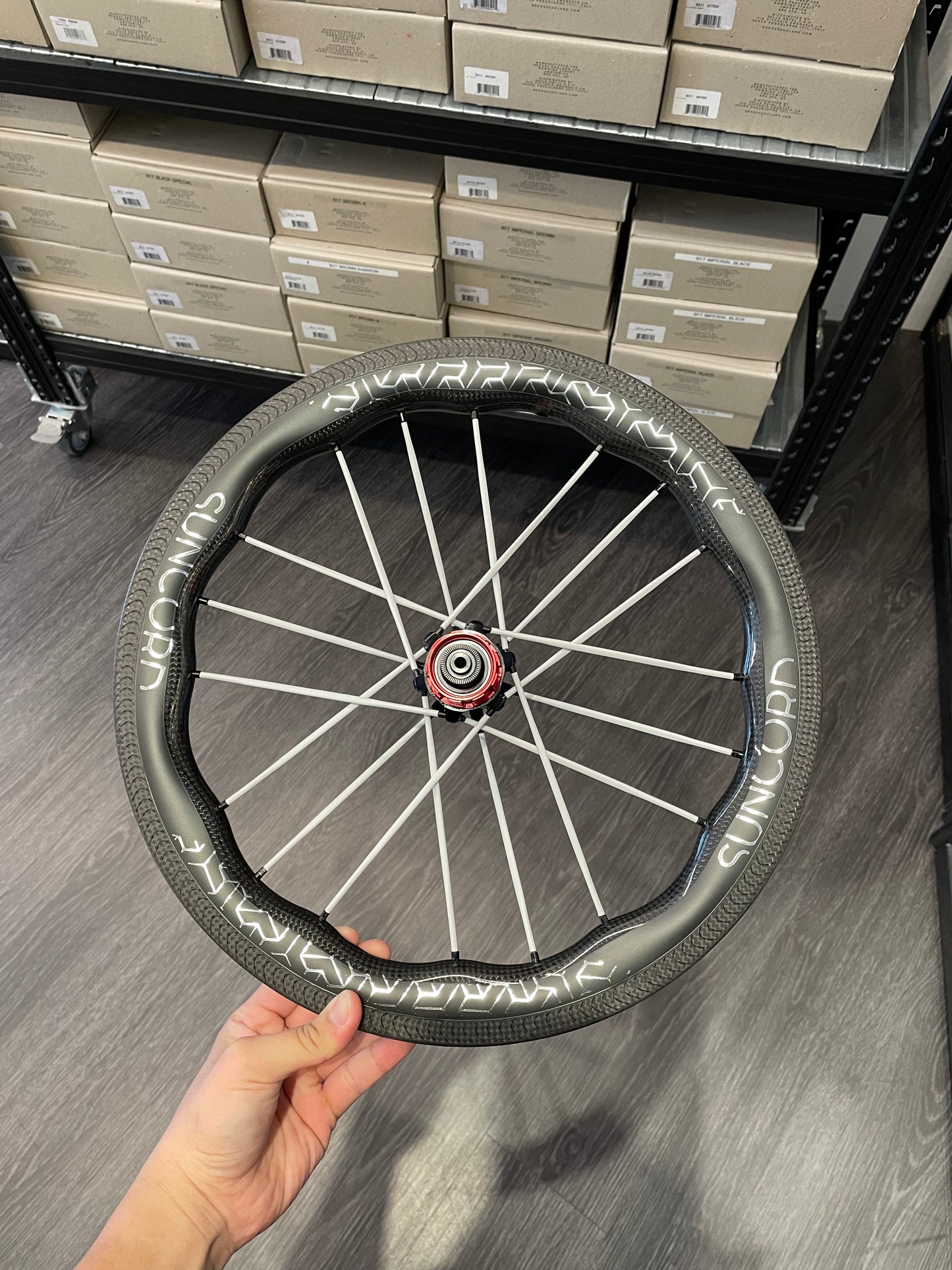 Suncord Carbon Spokes 16" 7 Speed Carbon Wheelset Ceramic bearings for Brompton