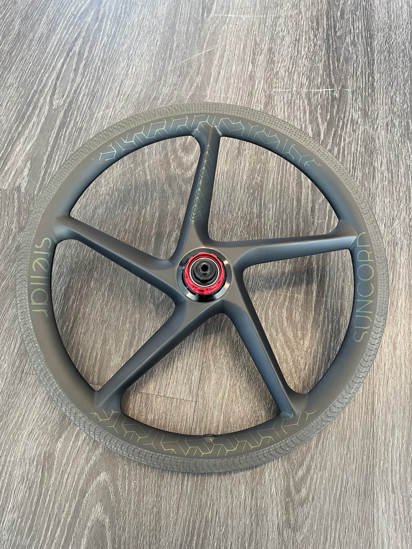 Suncord 5 Spoke 16" 7 Speed Carbon Wheelset Ceramic bearings for Brompton