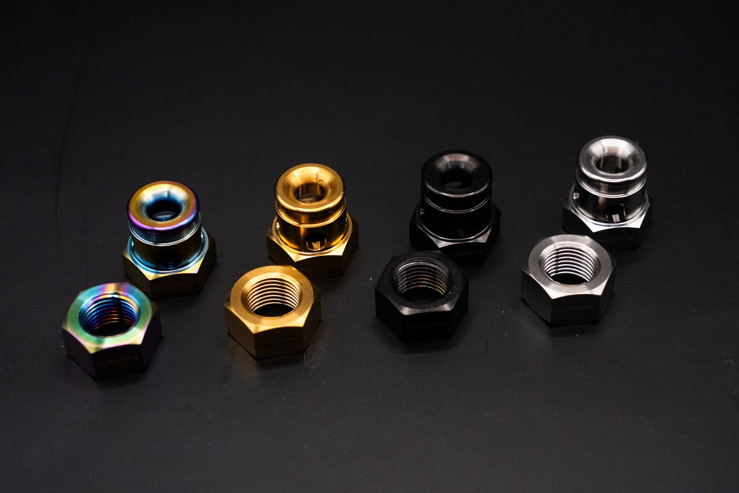 Titanium rear flange nuts for 12-speed internal gear hub