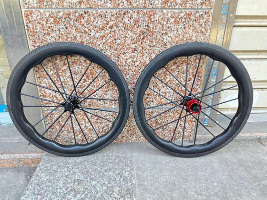 Suncord Carbon Spokes 16" 7 Speed Carbon Wheelset Ceramic bearings for Brompton