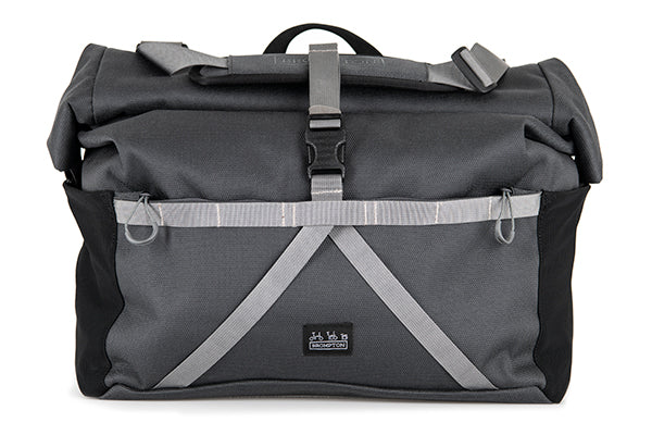 Brompton Borough Roll Top Bag L, Dark Grey, with frame