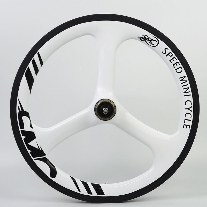 SMC Govan 16" 349 Carbon Tri-Spokes Wheelset For Brompton 2/3/4 Speed (WHITE)