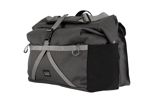 Brompton Borough Roll Top Bag L, Dark Grey, with frame