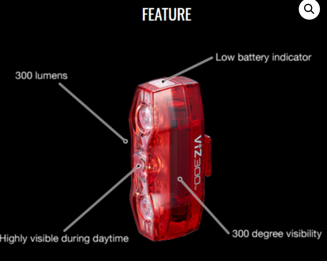 Cateye VIZ300 TL-LD810 Rear Light (300 LUMENS)