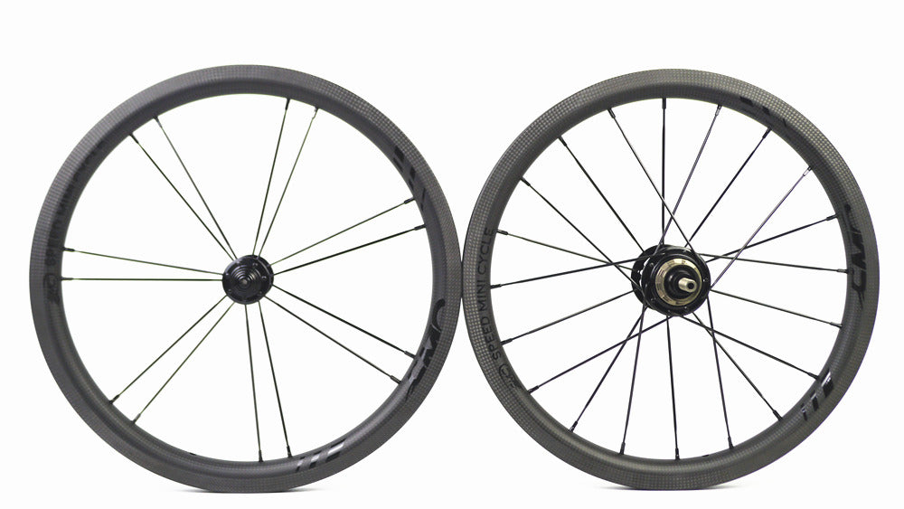 SMC 16" 349 Carbon wheelfor Brompton 3 speed CW-1-25 3K Matte Black ceramic