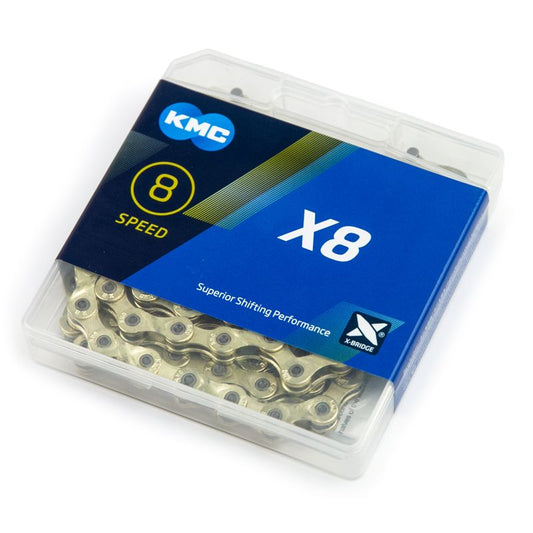 KMC X8 8 Speed Chain (116 links) Gold