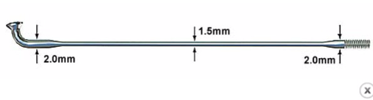 Sapim Double Butt Spokes Rear 28 Pcs