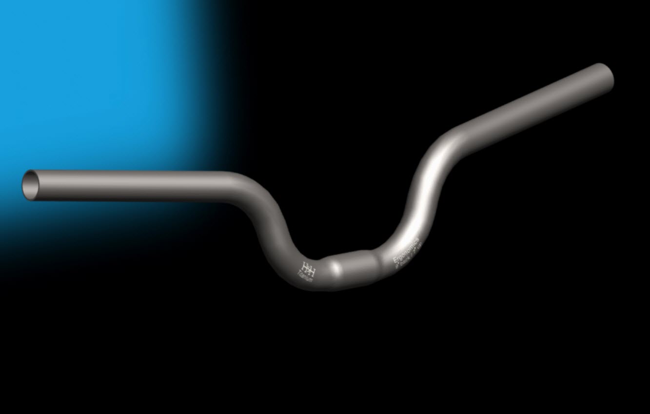 H&H Titanium Mid Riser Handlebar