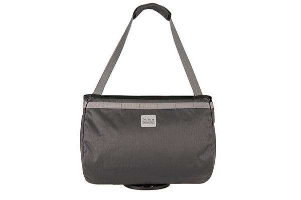 Brompton Borough Basket Bag L, Dark Grey, with frame