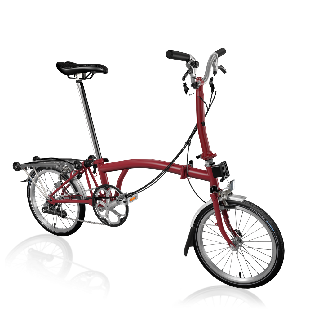 Brompton M6R House Red with Front carrier block