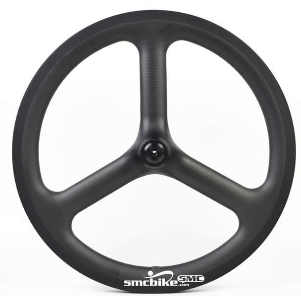 SMC BLACK Govan 16" 349 Carbon Tri-spokes Wheelset for Brompton 7 Speed